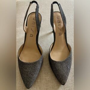 Unisa Yumaz 2 Slingback Dress Pump silver/gold/ platinum glitter